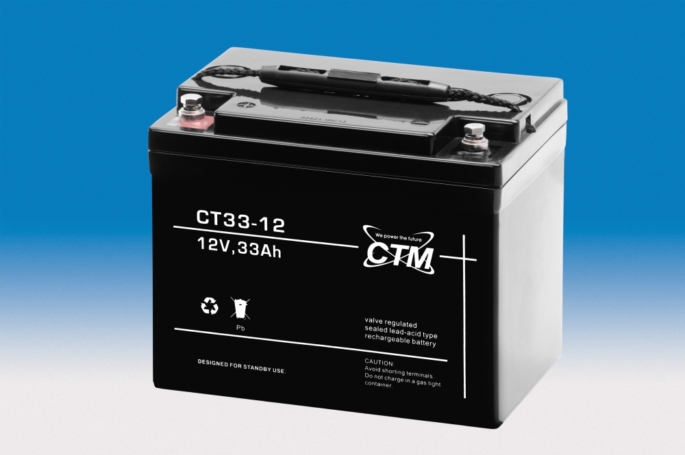 CTM CTC 33-12 EV Gel Batterie, M6 Innengewinde, 33 Ah - 12 Volt, Blockbatterien, Antriebsbatterien