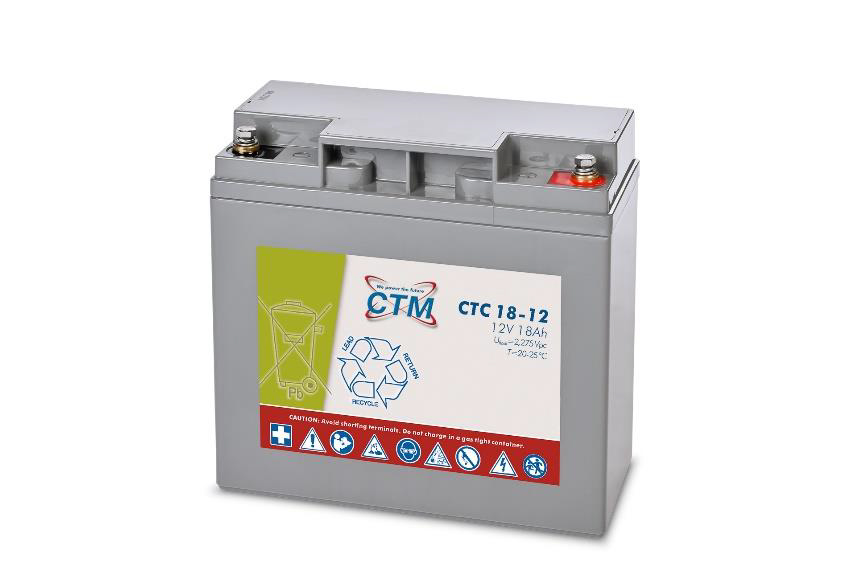 CTM CTC 33-12 EV Gel Batterie, M6 Innengewinde