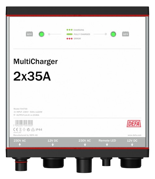 DEFA MultiCharger 2 x 35 A Auto Batterieladegerät