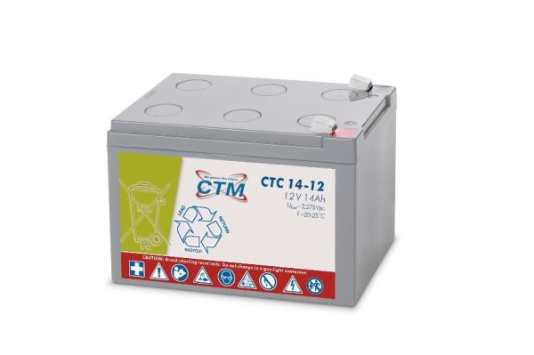 CTM CTC 14-12 Gel Batterie | Fast-on 6,3 mm